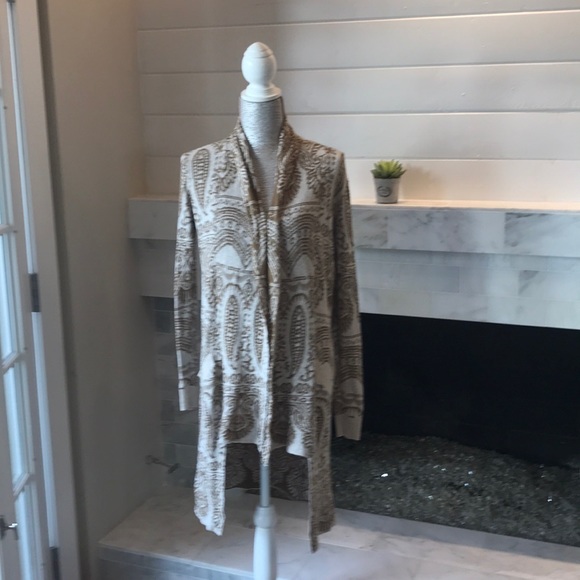 Sun & Shadow Sweaters - Sun & Moon Long Paisley Cotton Cardigan EUC!